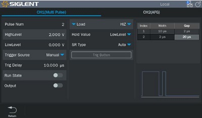 Built-in multi-pulse function